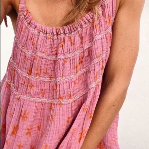 Free People Azure Maxi Dress Floral Printed Sleeveless New XL - Picture 3 of 7